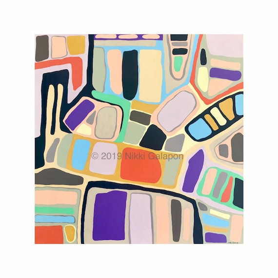 Original abstract painting 20"x20" acrylic on canvas modern art