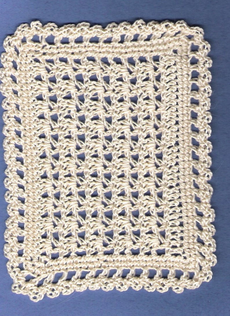 Crocheted Dollhouse Blanket Ivory or Many Other Colors image 1