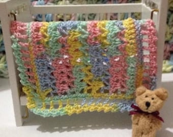 Crocheted Miniature Dollhouse Blanket