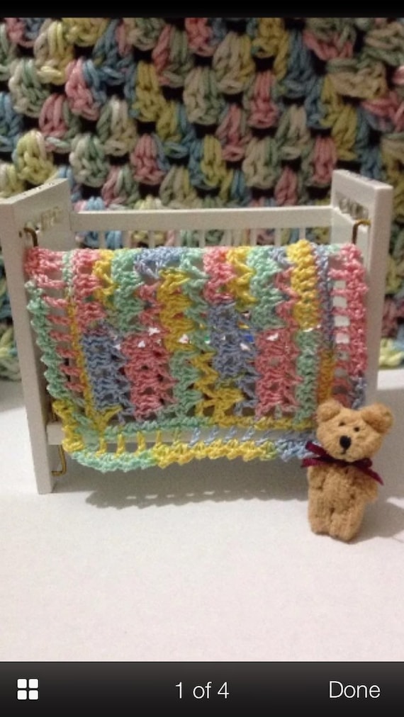 crochet dollhouse blanket