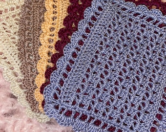 Miniature Crochet Dollhouse Afghan Blanket Throw Multiple Colors Available!