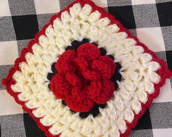 Crochet Flower Potholder