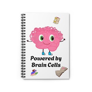 Cute Brain Cells Spiral Notebook - School Supplies, Study Journal, Student Gift, Motivational Writing, Cute Design