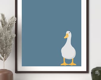Minimalist Duck Art Print | Farm Nursery Decor (Digital Download)