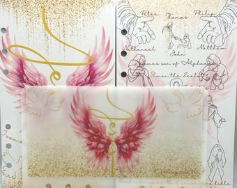 Christian Faith Savings Tracker Set: Laminated Dashboard & Vellum Wallet