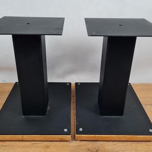 Speaker stands - Black Steel & Wood - 33 cm high - set of two