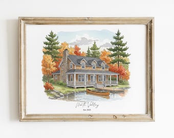Custom Watercolor House Portrait,Watercolor House Painting,Personalized Housewarming Gift,First Home Gift,Realtor Closing Gift,Home Portrait