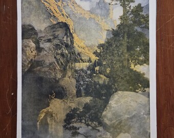 Maxfield Parrish "Bellerophon..." 1914 Book Plate - 10"×14" Rare