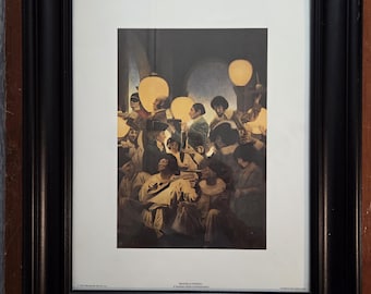 Maxfield Parrish - " A Venetian Night's Entertainment" - Vintage Reprint (1978) Framed and Ready-To-Hang