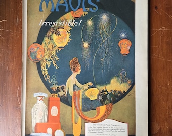 1920 Vivaudou Mavis Perfume Ad – Art Deco Beauty/Cosmetics Illustration from The Ladies' Home Journal