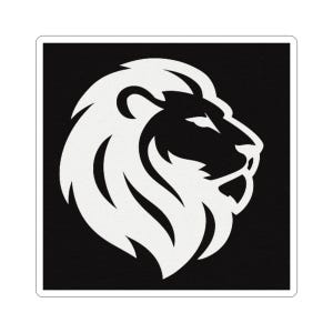 Bold Lion Kiss-Cut Stickers, Lion Wall Art, Laptop Stickers, Animal Lover Gifts, Motivational Decor