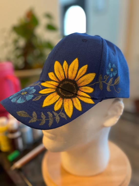 Sunflower Painted Blue Hat LOS ANGELES DODGERS WOMEN main image 2