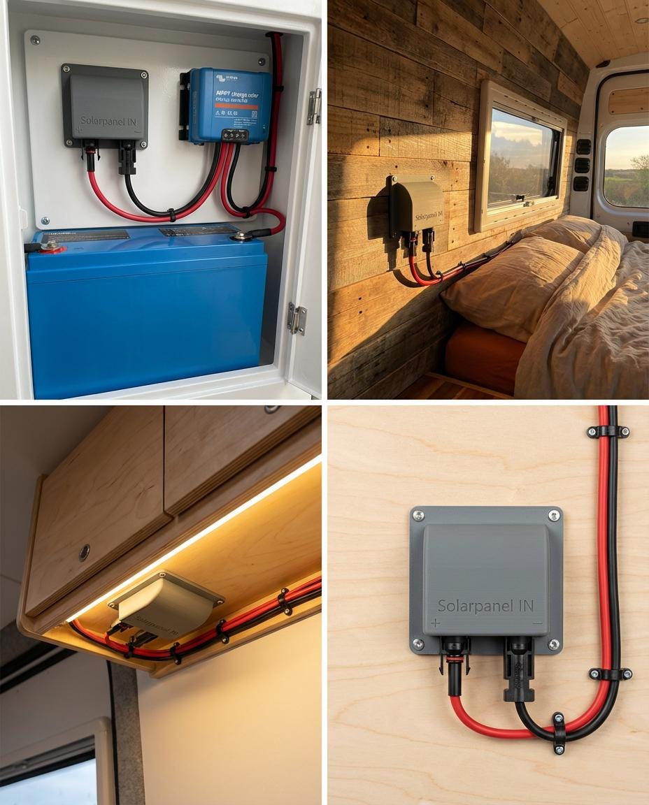 MC4 Solar Panel Cable Entry Box for Camper Van | Van Life Solar ...