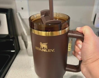 Limited Edition Stanley Tumbler 40oz Brown & Gold Quencher Cup Brand New