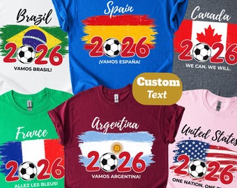 Aangepast landvoetbalshirt 2026 | T-shirt WK-fan | Supportersshirt nationale elftal
