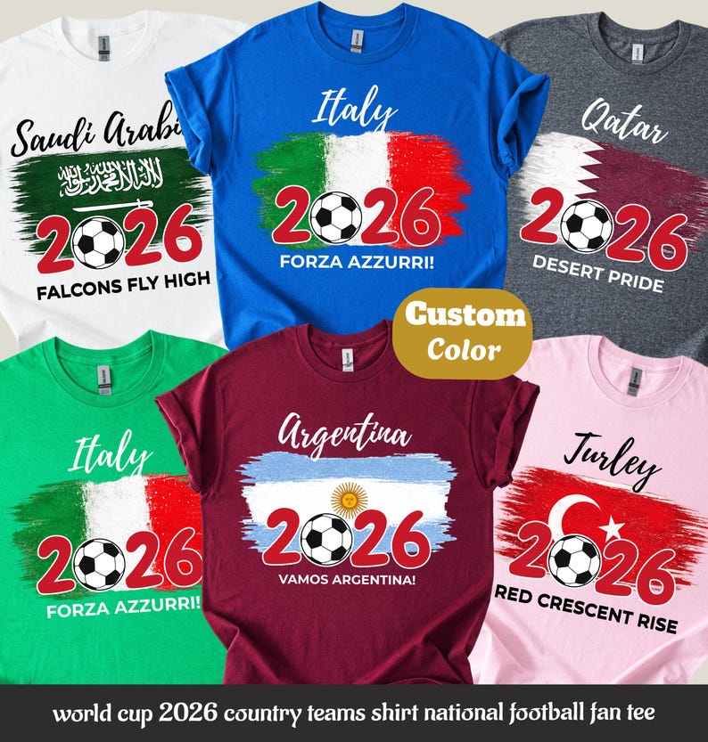 world cup 2026 country teams shirt national football fan tee