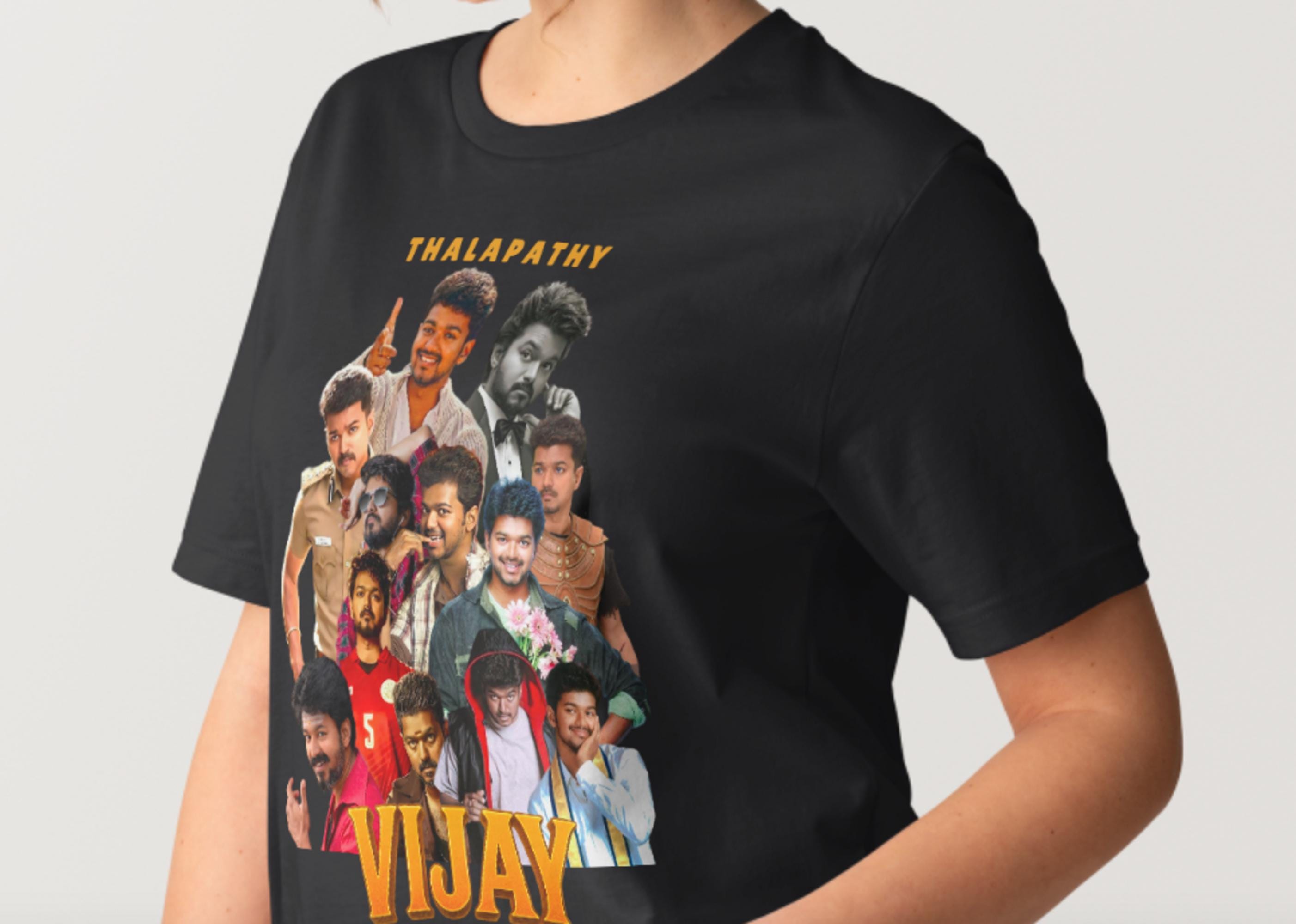 Thalapathy Vijay T-shirt, Vijay Graphic Tee, Thalapathy Fan T-shirt, Vijay  T-shirt, Tamil Movie T-shirt, Unisex T-shirt, Vijay Fans T-shirt - Etsy