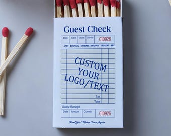 Custom Guest Check Matchboxes: Personalized Party Favors for Any Occasion
