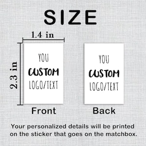 Custom Logo Matchboxes, Three-Sided Printing, Personalized Wedding & Corporate Event Favors, Bulk Sticker — 1-3 days