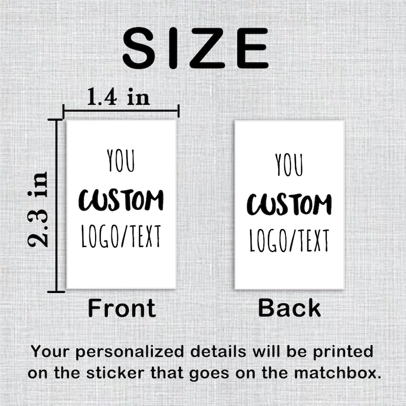 Custom Logo Matchboxes, Three-Sided Printing, Personalized Wedding & Corporate Event Favors, Bulk Sticker — 1-3 days