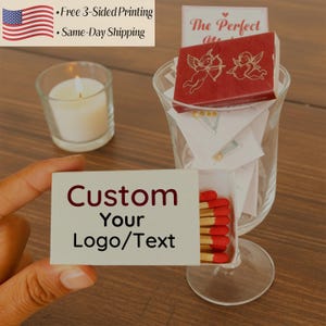 Custom Logo Matchboxes, Three-Sided Printing, Personalized Wedding & Corporate Event Favors, Bulk image 8