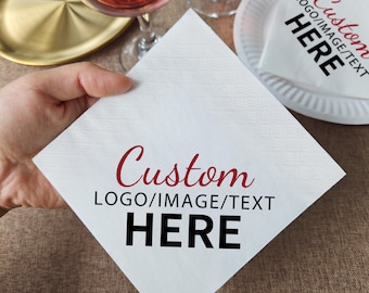 Custom Logo Scented Napkins, Personalized Party Decor