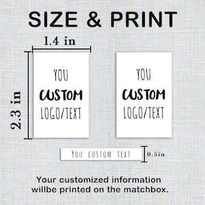 Custom Logo Matchboxes, Three-Sided Printing, Personalized Wedding & Corporate Event Favors, Bulk Printing—5 days