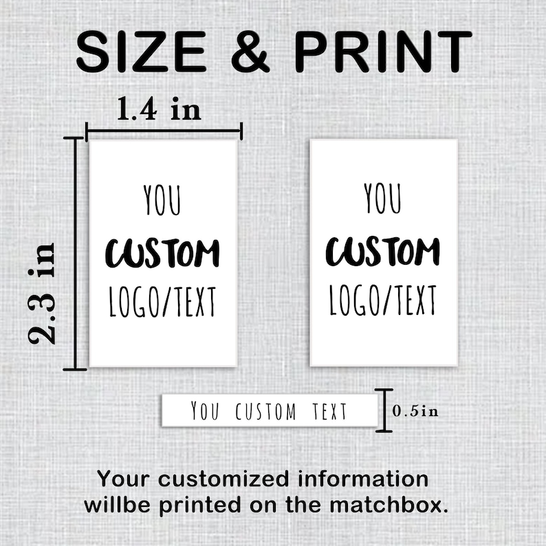 Custom Logo Matchboxes, Three-Sided Printing, Personalized Wedding & Corporate Event Favors, Bulk Printing—5 days