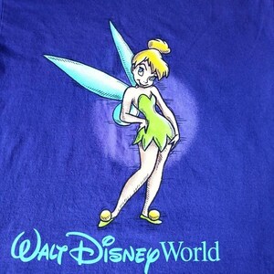 Camiseta vintage de Campanilla de Walt Disney World para hombre, talla XL, con estampado morado. imagen 2