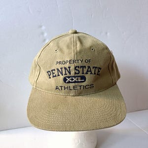 Vintage Penn State Hat Men&#39;s Beige Adjustable Strapback