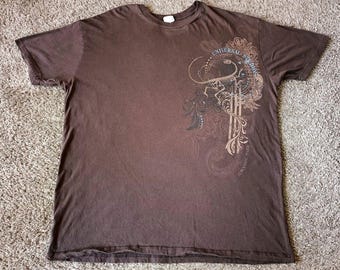 Camiseta vintage de Jurassic Park para hombre, talla XXL, estampado gráfico, color marrón.