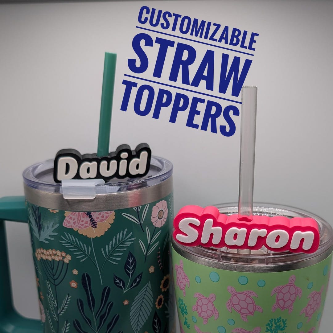 Personalized Name Straw Topper | Drink Charm for Tumbler | Party Idea ...
