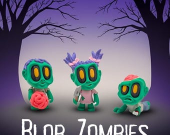 3D Printed Blob Zombie Figures | Spooky Halloween Desk Decor
