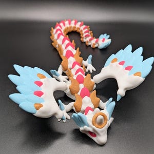 Articulated Angel Dragon: 3D Printed Posable Fantasy Decor