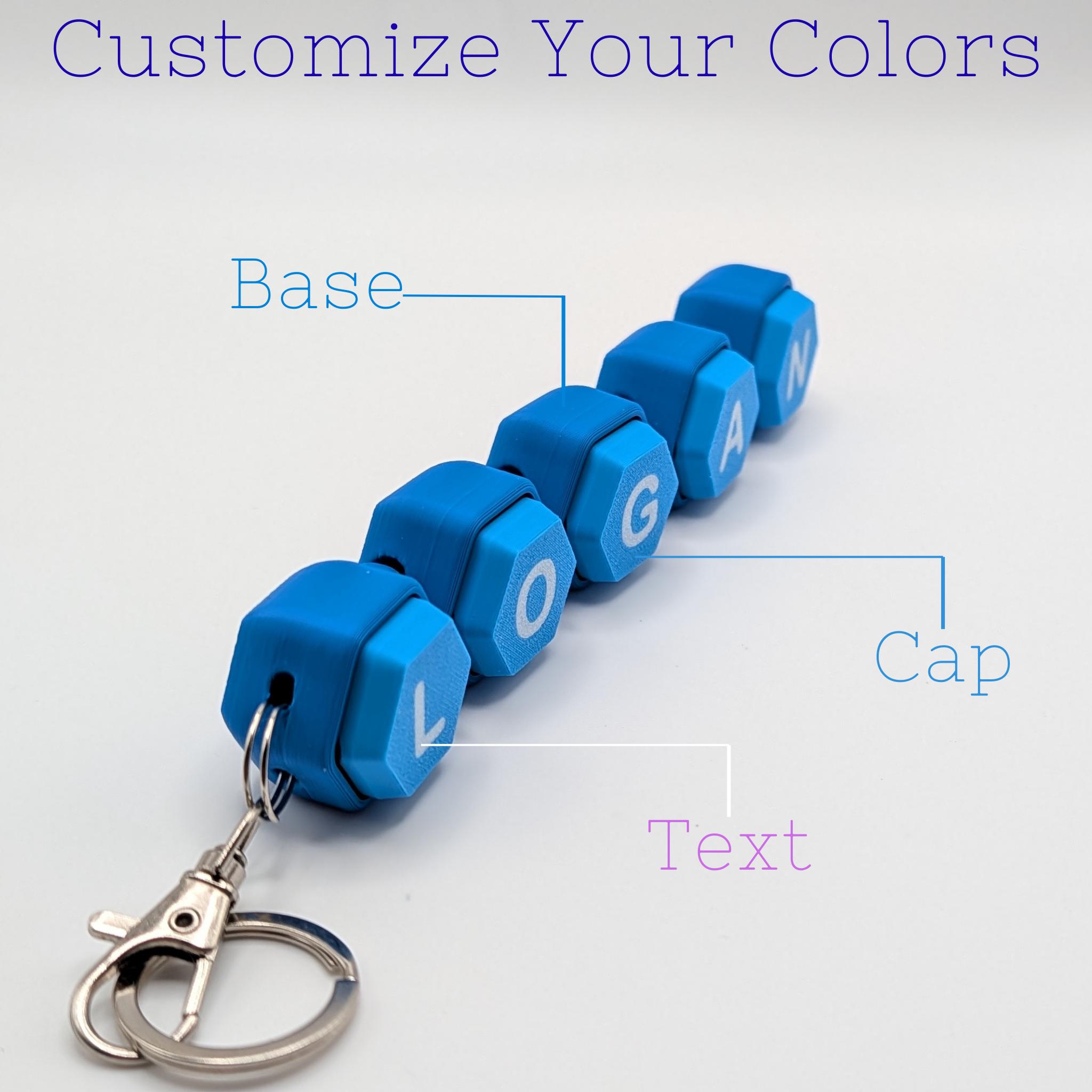 Personalized Name Clicker Keychain | Custom Fidget Toy, Sensory Clicker ...