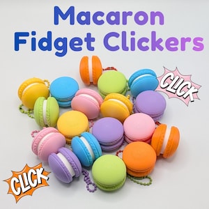 Macaron Fidget Clicker Toy – Mechanical Keyboard Switch Sensory Keychain