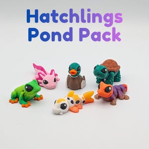 Articulated Pond Hatchlings Flexi Minis with Optional Egg