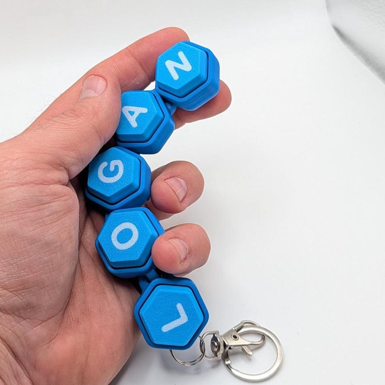 Click Fidget Keychain Custom Personalized Name Clicker Keychain | Custom Fidget Toy, Sensory Clicker ...