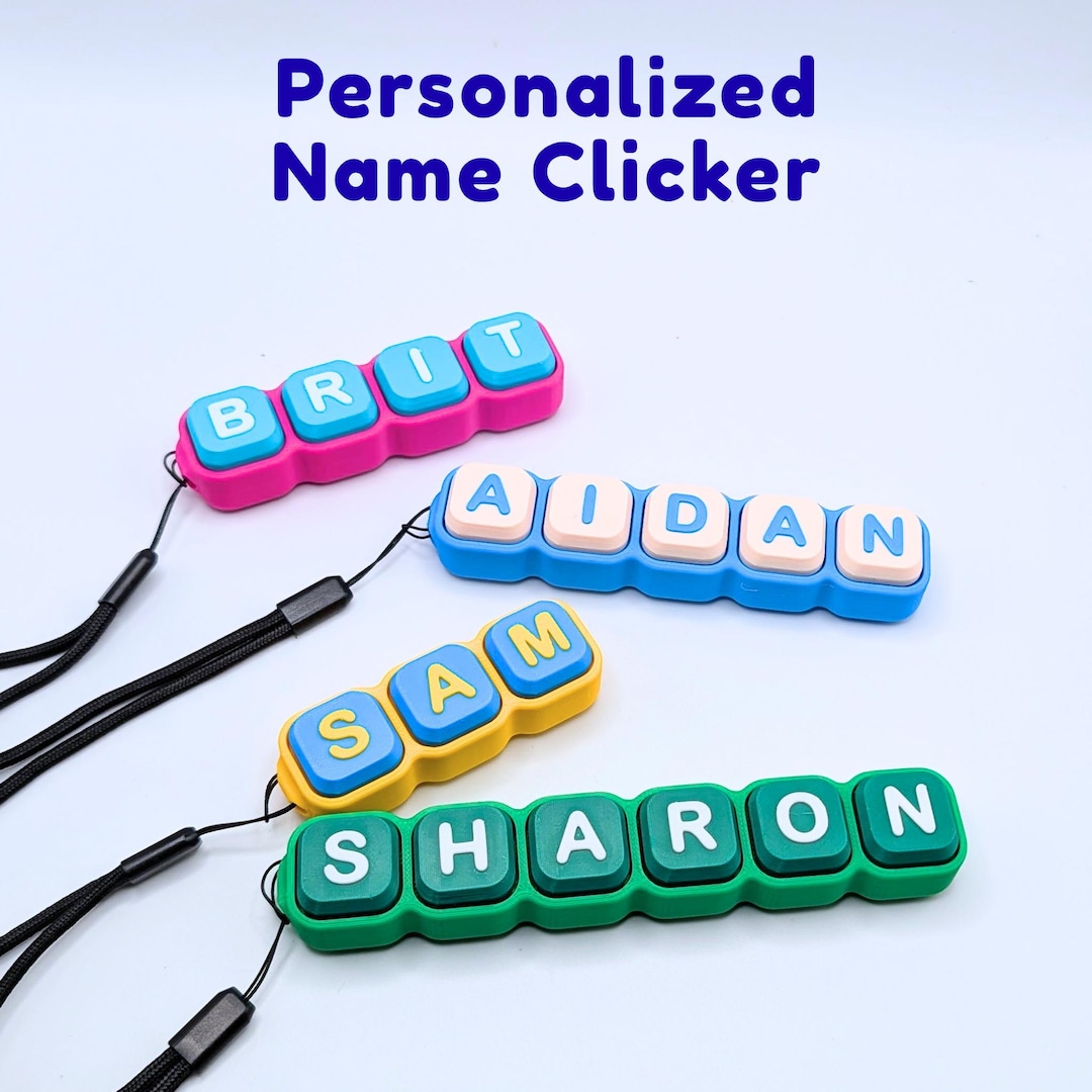 Custom Mechanical Keyboard Name Clicker Toy - Personalized 3D Printed ...