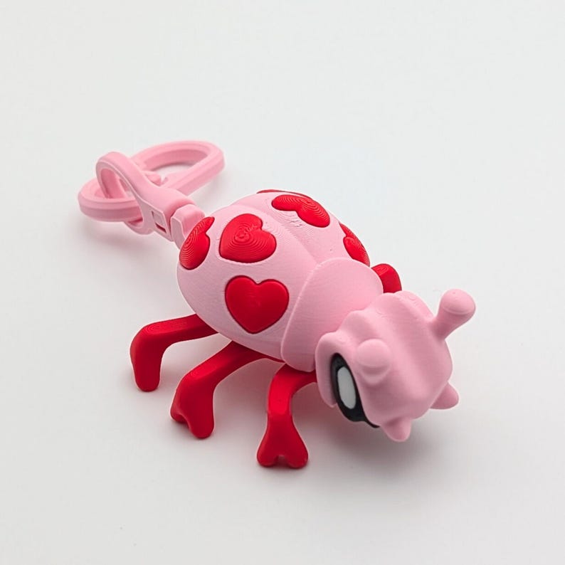 Love Bug Fidget Keychain | Valentine's Day Gift | Backpack Charm - Etsy