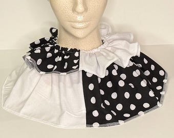 Detachable Clown Collar, Adjustable Cosplay Clown Collar, Adult Circus Clown Collar, Pierrot Collar, Halloween Cosplay Collar.