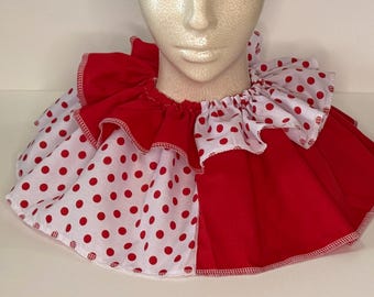 Detachable Clown Collar, Adjustable Cosplay Clown Collar, Adult Circus Clown Collar, Pierrot Collar, Halloween Cosplay Collar.
