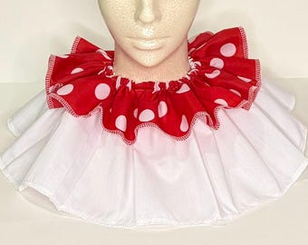 Detachable Clown Collar, Adjustable Cosplay Clown Collar, Adult Circus Clown Collar, Pierrot Collar, Halloween Cosplay Collar.