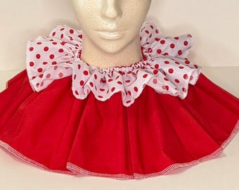 Detachable Clown Collar, Adjustable Cosplay Clown Collar, Adult Circus Clown Collar, Pierrot Collar, Halloween Cosplay Collar.