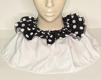 Detachable Clown Collar, Adjustable Cosplay Clown Collar, Adult Circus Clown Collar, Pierrot Collar, Halloween Cosplay Collar.