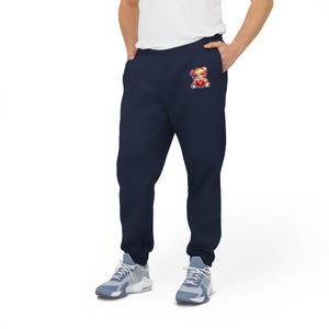 Adidas Fleece Joggers - Adorable Bear Design