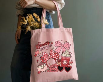 Bolso de mano "Literally Just a Girl", bolso de San Valentín de Disney, bolso de San Valentín de Minnie, regalo de Magic Kingdom, bolso de San Valentín XOXO, bolso de viaje de Disney