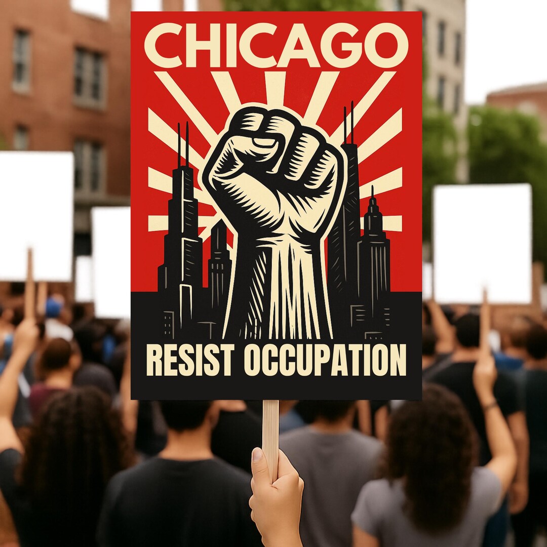 Resistance Signage Chicago Resist Occupation Protest Sign 18