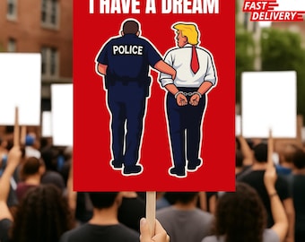 Cartel de protesta anti-Trump de 45 a 60 cm (18 a 24 pulgadas), cartel de la policía contra Trump, cartel de manifestación anti-Trump, cartel de activista político, póster de resistencia al fascismo.