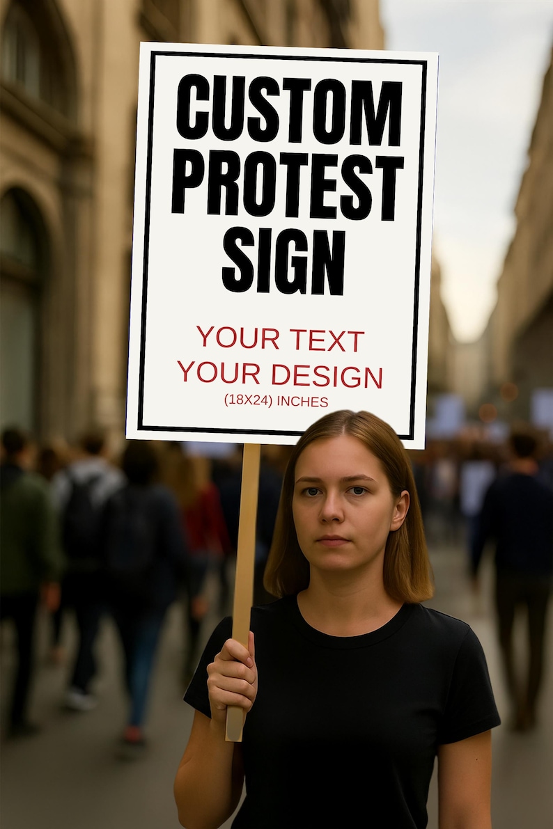 Protest Sign Lettering Custom Text and Design 18